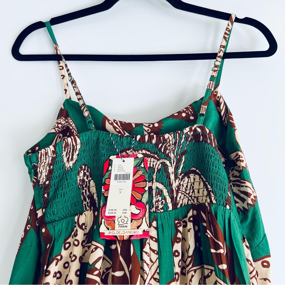 FARM Rio x Anthropologie Waistless Amazonia Printed Jumpsuit Size Small NWT - Picture 10 of 13